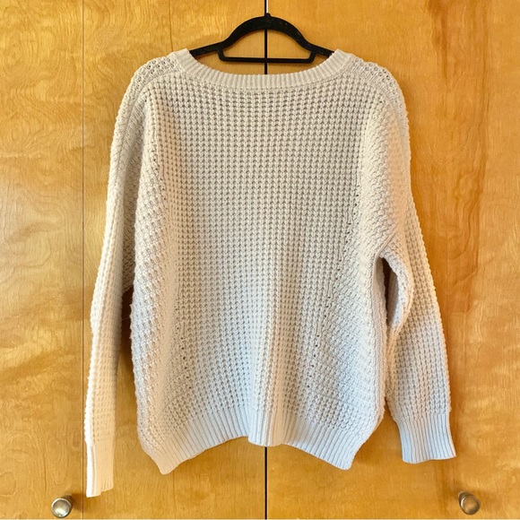Madewell Oversized Chunky Knit Scoop Neck Pullover Sweater in Ivory - Picture 2 of 7